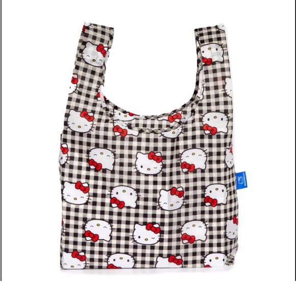 Hello Kitty Baggu Black Gingham Nordstrom Exclusive Standard Size **LAST ONE** - Picture 1 of 4